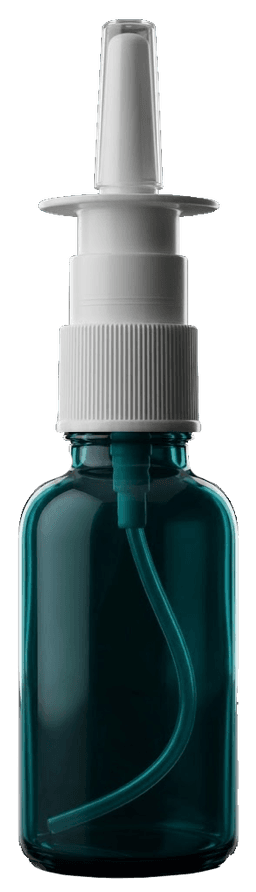Nasal spray bottle illustration showing the type of device used for intranasal administration